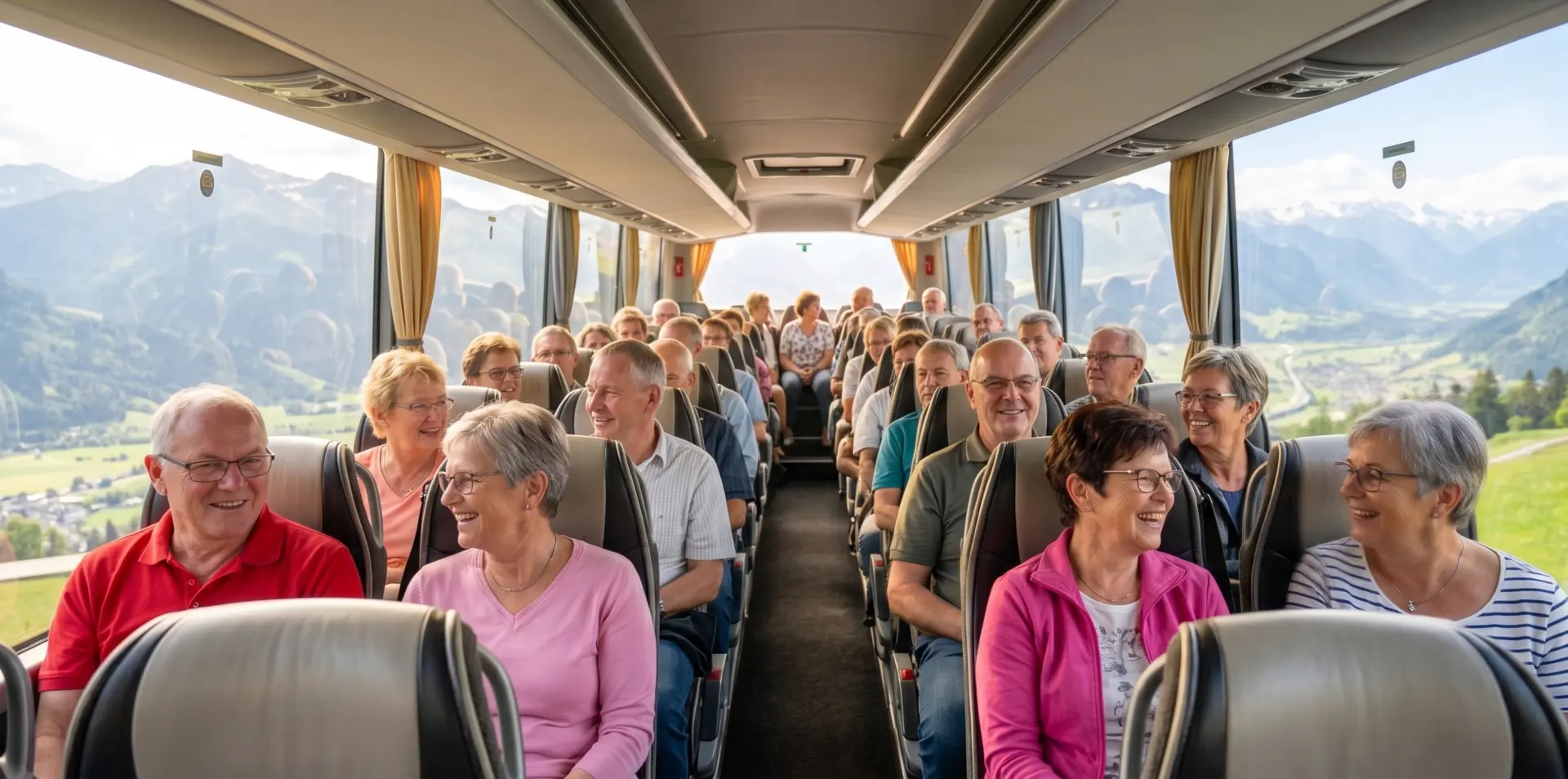 Vereinsgruppe beim Reisebus von Loacker Tours