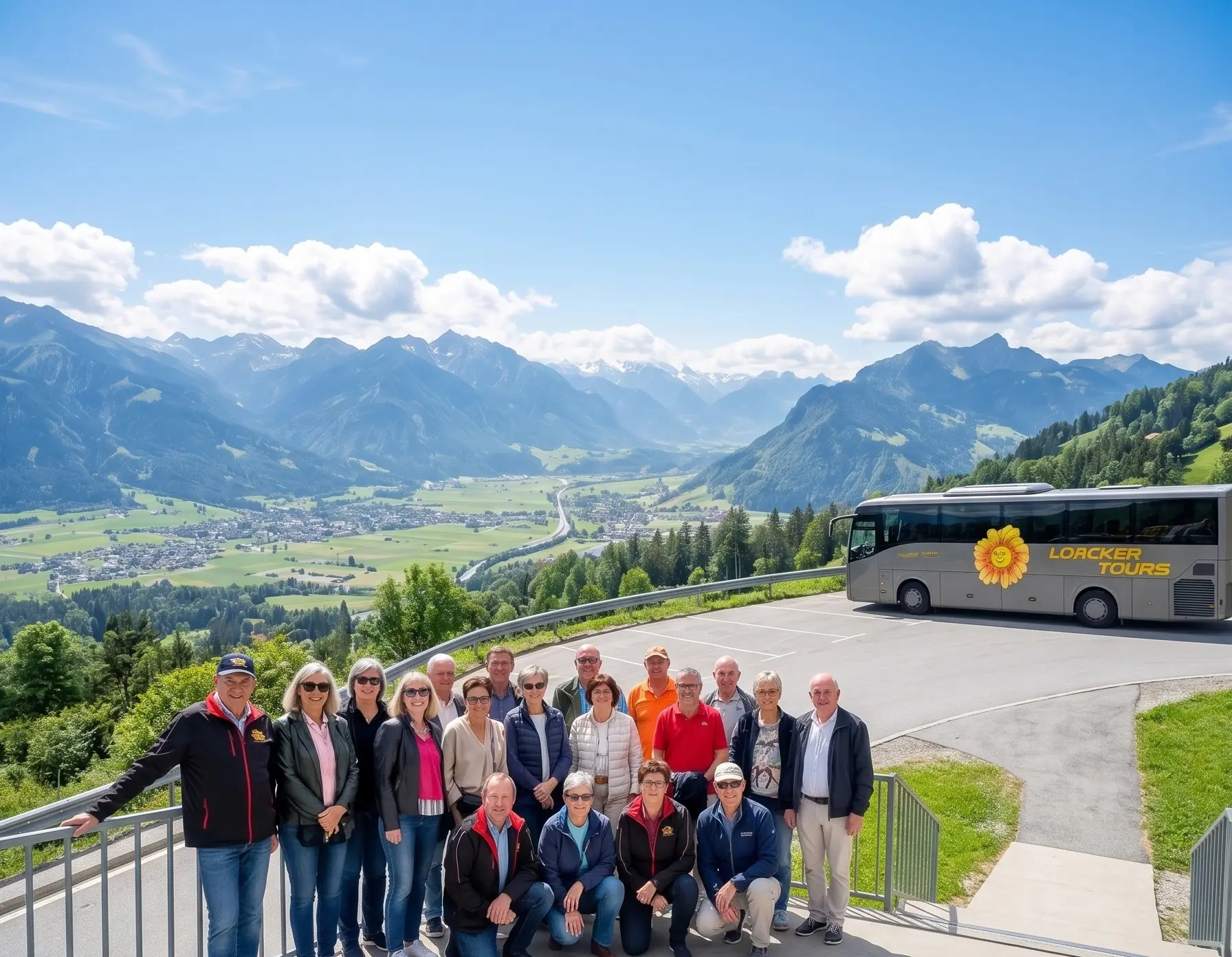 Vereinsgruppe auf gemeinsamer Reise